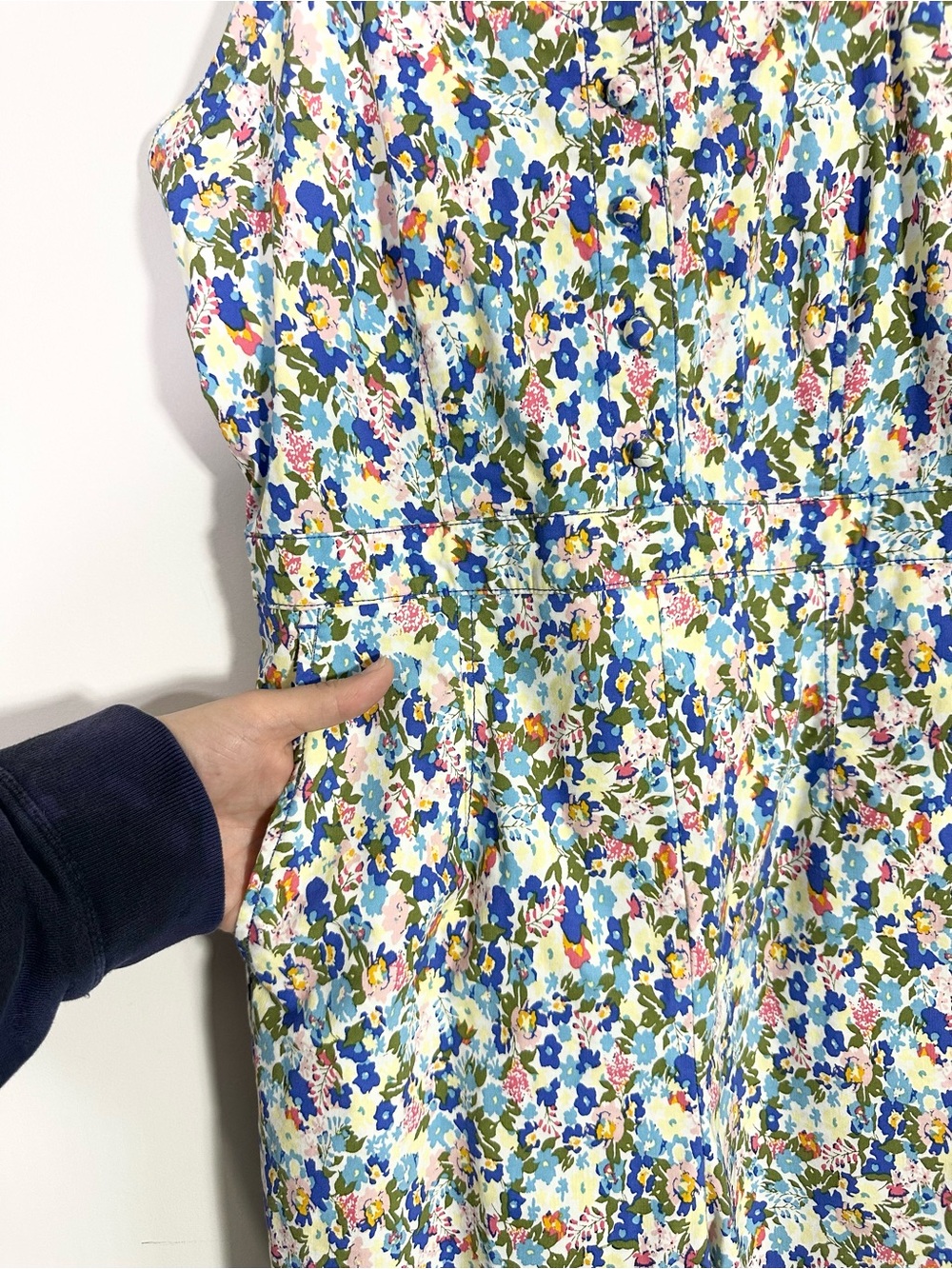 Maeve Anthropologie Colorful Floral Button Front Spaghetti Strap Jumpsuit - Picture 5 of 10